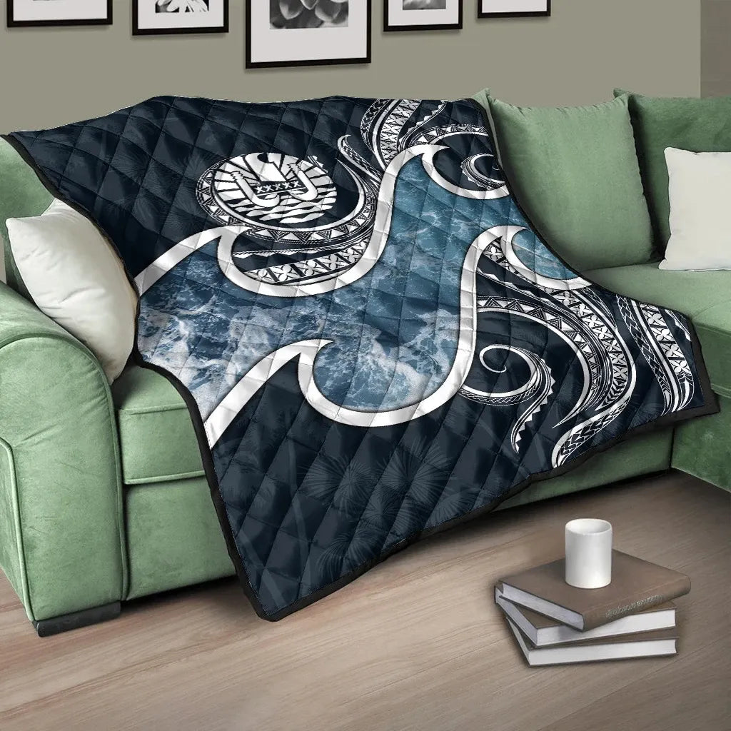 Tahiti Polynesian Premium Quilt - Ocean Style