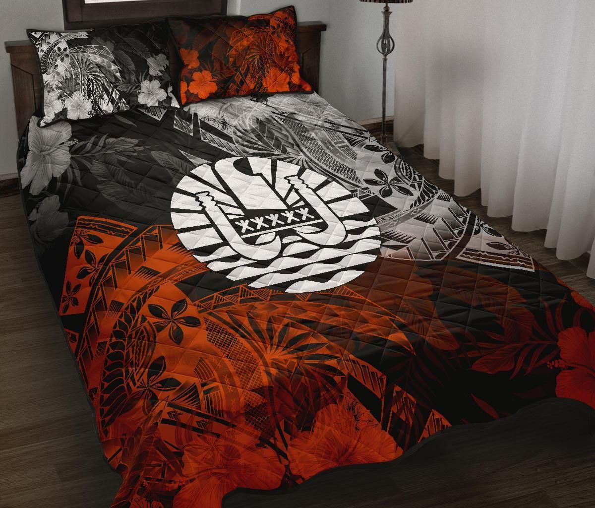Tahiti Polynesian Quilt Bed Set - Vintage Polynesian Turtle