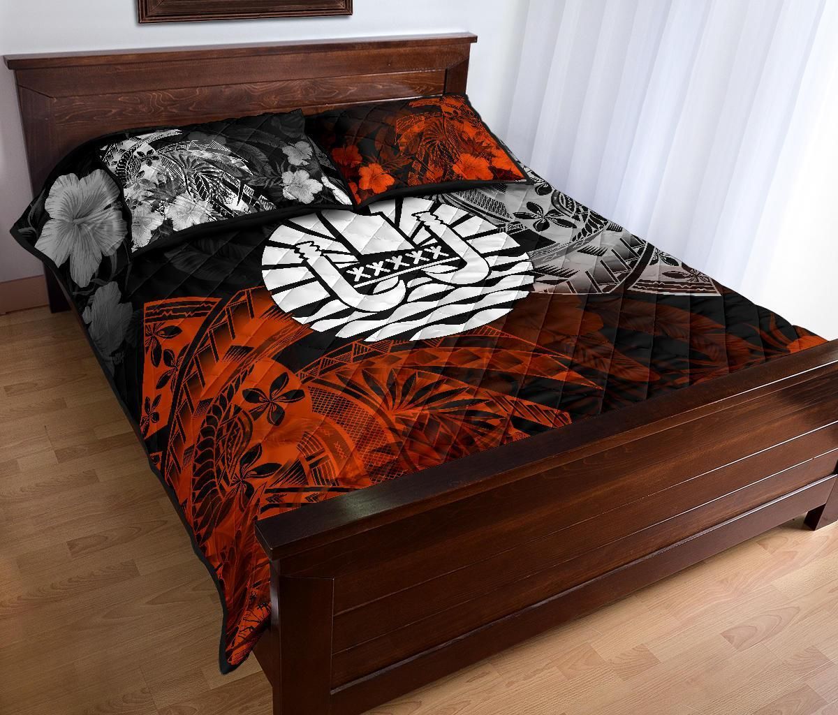 Tahiti Polynesian Quilt Bed Set - Vintage Polynesian Turtle