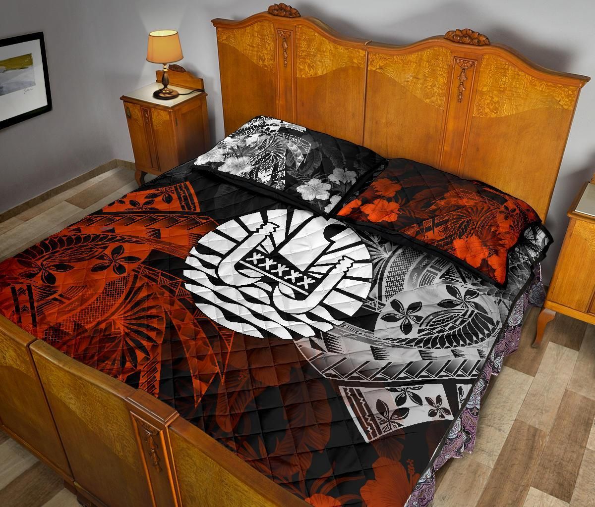 Tahiti Polynesian Quilt Bed Set - Vintage Polynesian Turtle