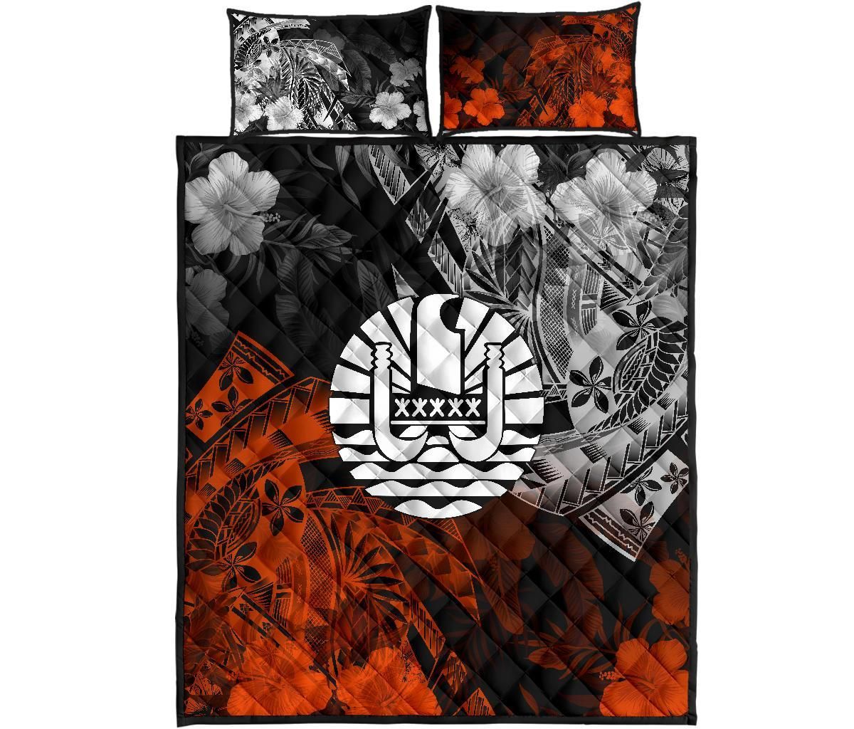 Tahiti Polynesian Quilt Bed Set - Vintage Polynesian Turtle