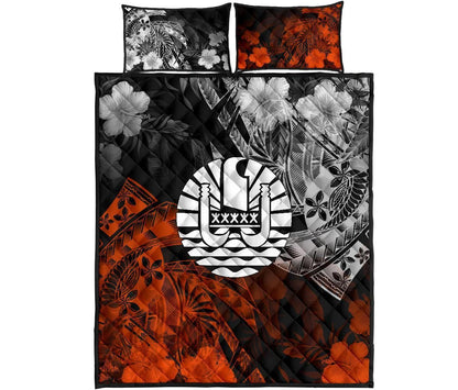 Tahiti Polynesian Quilt Bed Set - Vintage Polynesian Turtle