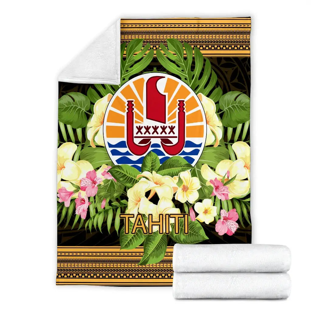 Tahiti Premium Blanket - Polynesian Gold Patterns Collection