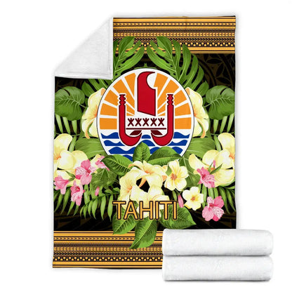 Tahiti Premium Blanket - Polynesian Gold Patterns Collection