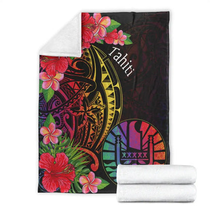 Tahiti Premium Blanket - Tropical Hippie Style