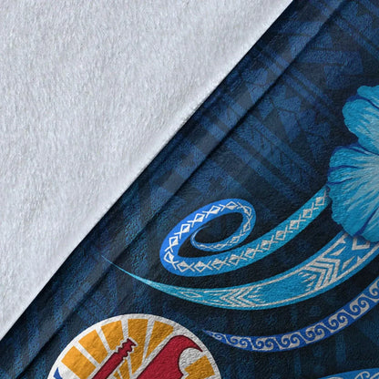Tahiti Premium Blanket - Turtle and Tribal Tattoo Of Polynesian