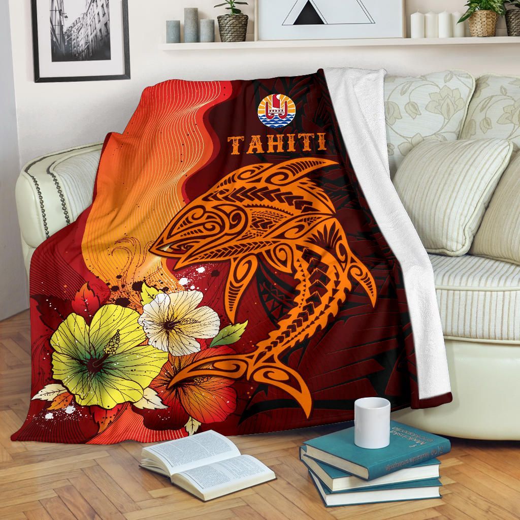 Tahiti Premium Blankets - Tribal Tuna Fish