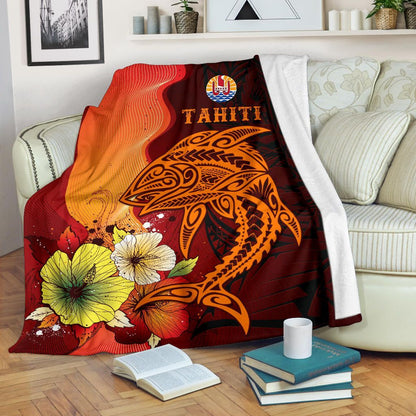 Tahiti Premium Blankets - Tribal Tuna Fish