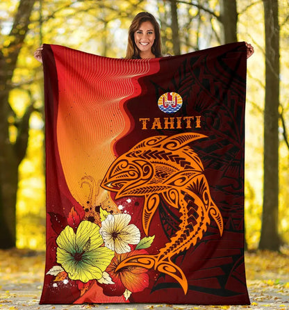 Tahiti Premium Blankets - Tribal Tuna Fish