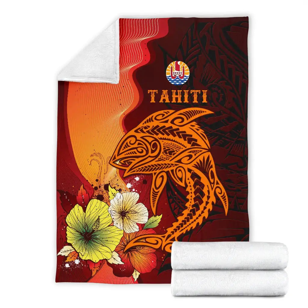 Tahiti Premium Blankets - Tribal Tuna Fish