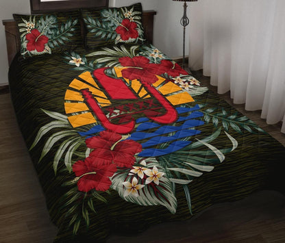 Tahiti Polynesian Quilt Bed Set - Special Hibiscus