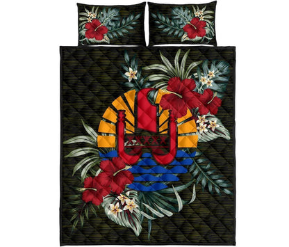 Tahiti Polynesian Quilt Bed Set - Special Hibiscus