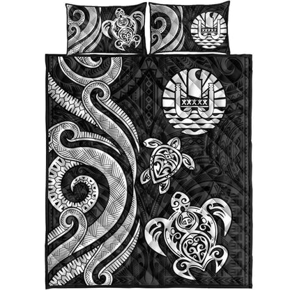 Tahiti Quilt Bed Set - White Tentacle Turtle