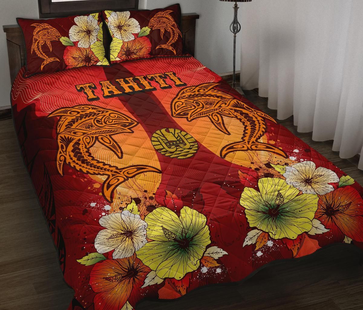 Tahiti Quilt Bed Sets - Tribal Tuna Fish
