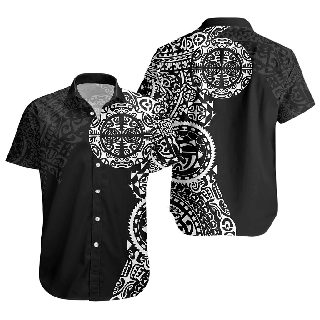 Tahiti Short Sleeve Shirt Tribal Tattoo