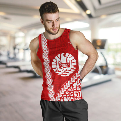 Tahiti Tank Top Tribal Fabric And Coat Of Arms