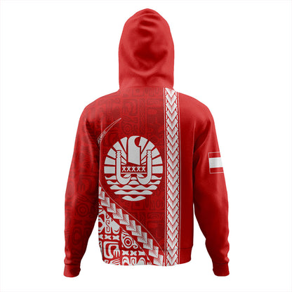 Tahiti Hoodie Tribal Fabric And Coat Of Arms