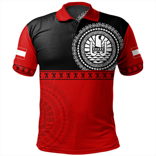 Tahiti Polo Shirt Tribal Tattoo Design