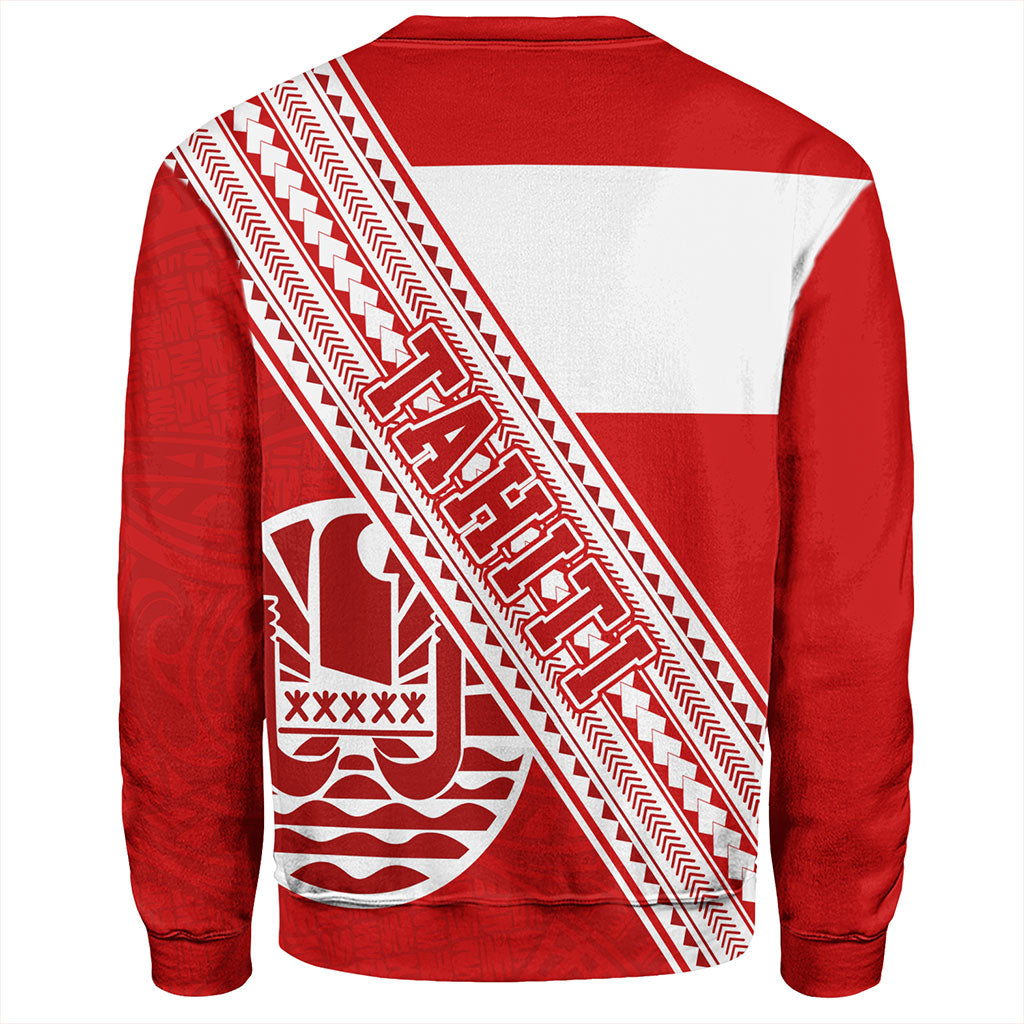 Tahiti Sweatshirt Flag And Coat Of Arms