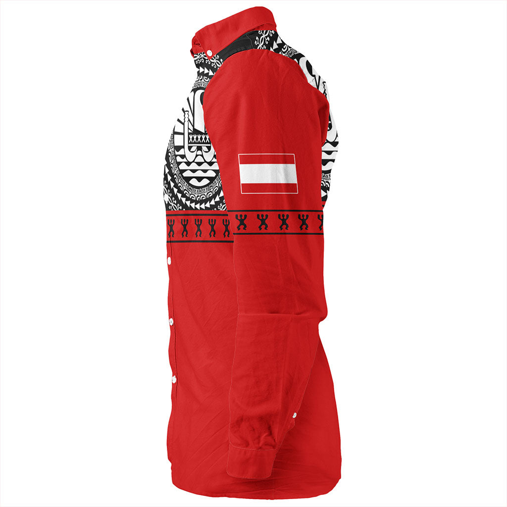 Tahiti Long Sleeve Shirt Tribal Tattoo Design
