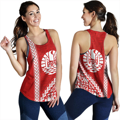 Tahiti Women Tank Tribal Fabric And Coat Of Arms