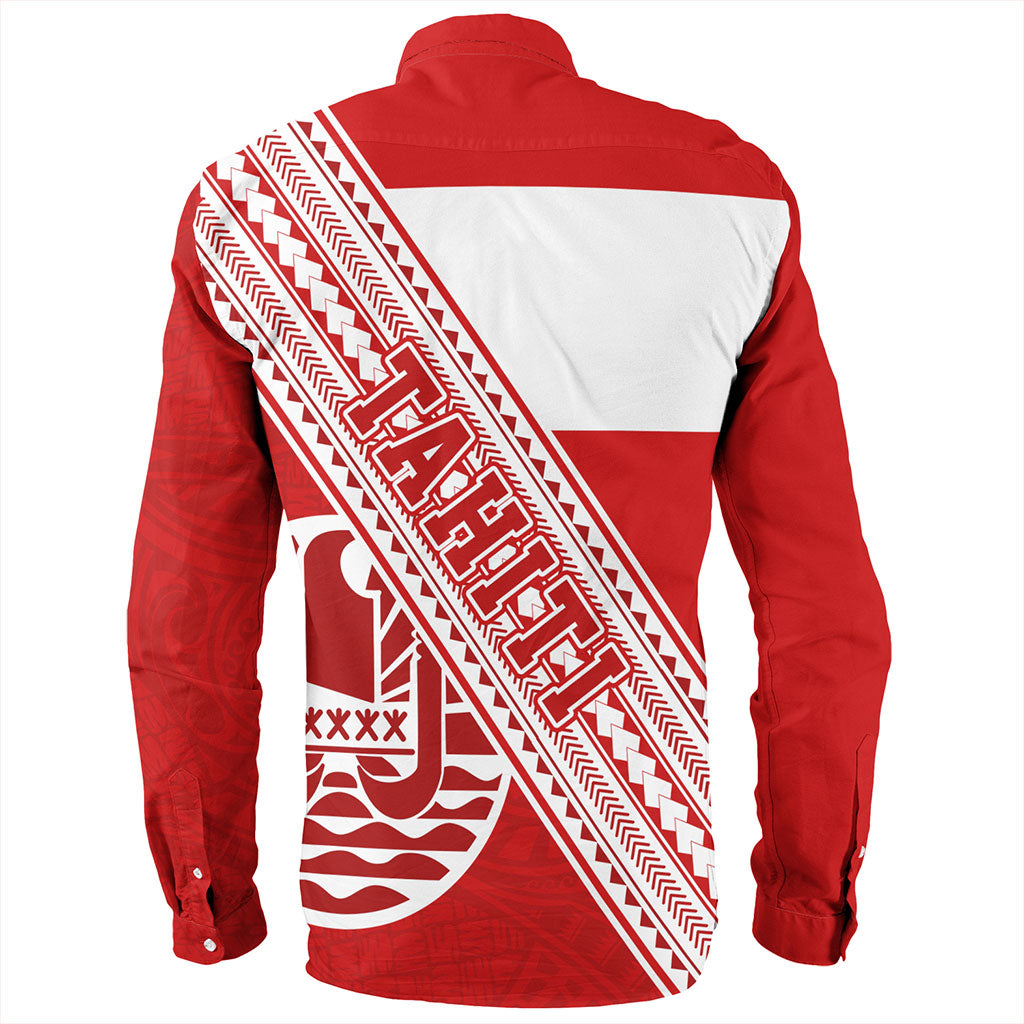 Tahiti Long Sleeve Shirt Flag And Coat Of Arms
