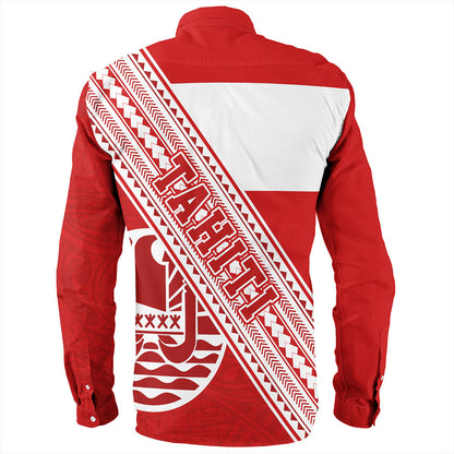 Tahiti Long Sleeve Shirt Flag And Coat Of Arms