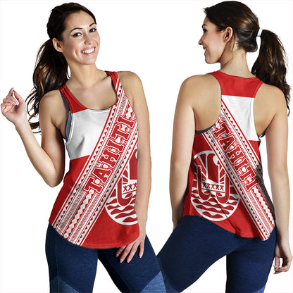 Tahiti Women Tank Flag And Coat Of Arms