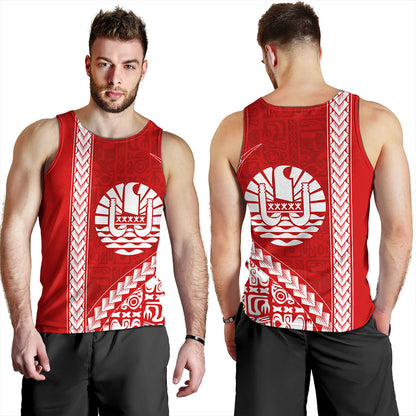 Tahiti Tank Top Tribal Fabric And Coat Of Arms