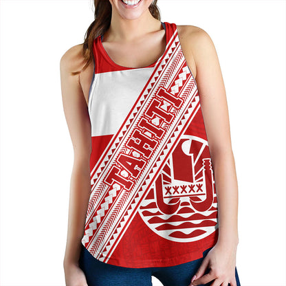 Tahiti Women Tank Flag And Coat Of Arms