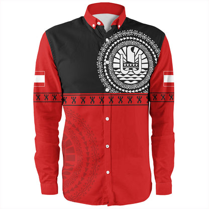 Tahiti Long Sleeve Shirt Tribal Tattoo Design