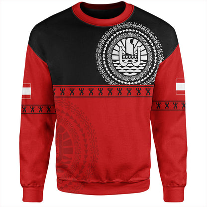 Tahiti Sweatshirt Tribal Tattoo Design