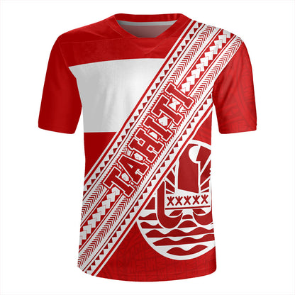 Tahiti Rugby Jersey Flag And Coat Of Arms