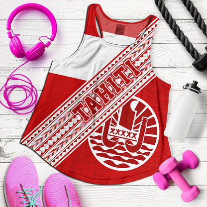 Tahiti Women Tank Flag And Coat Of Arms