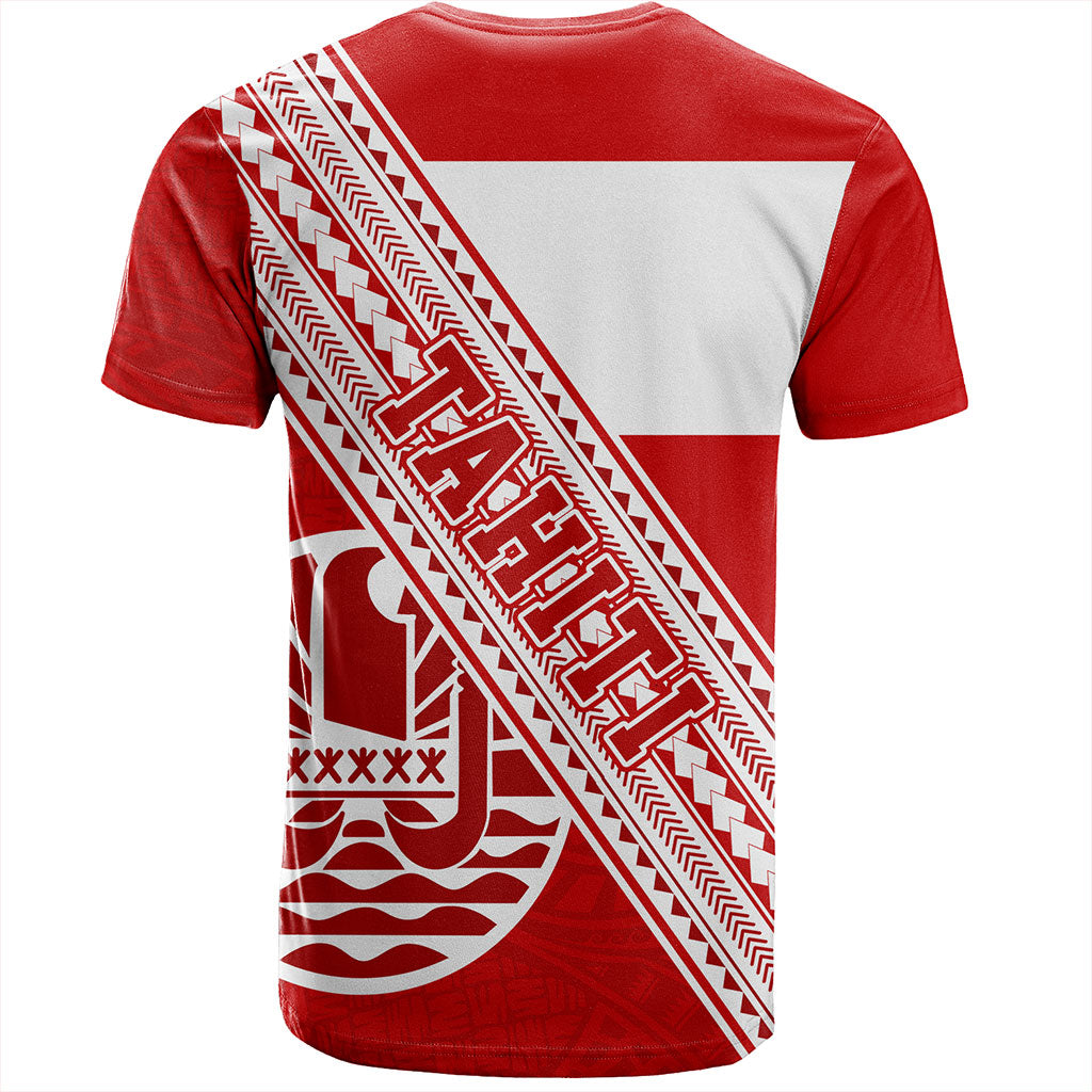 Tahiti T-Shirt Flag And Coat Of Arms