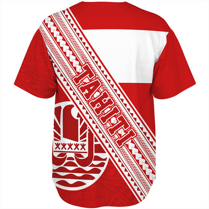 Tahiti Baseball Shirt Flag And Coat Of Arms