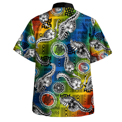 Tahiti Hawaiian Shirt Tribal Tattoo