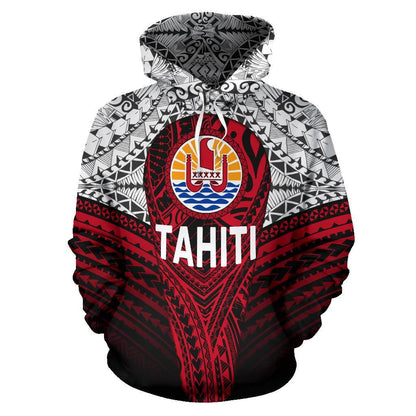 Tahitian Polynesian Hoodie - Tahiti Flag