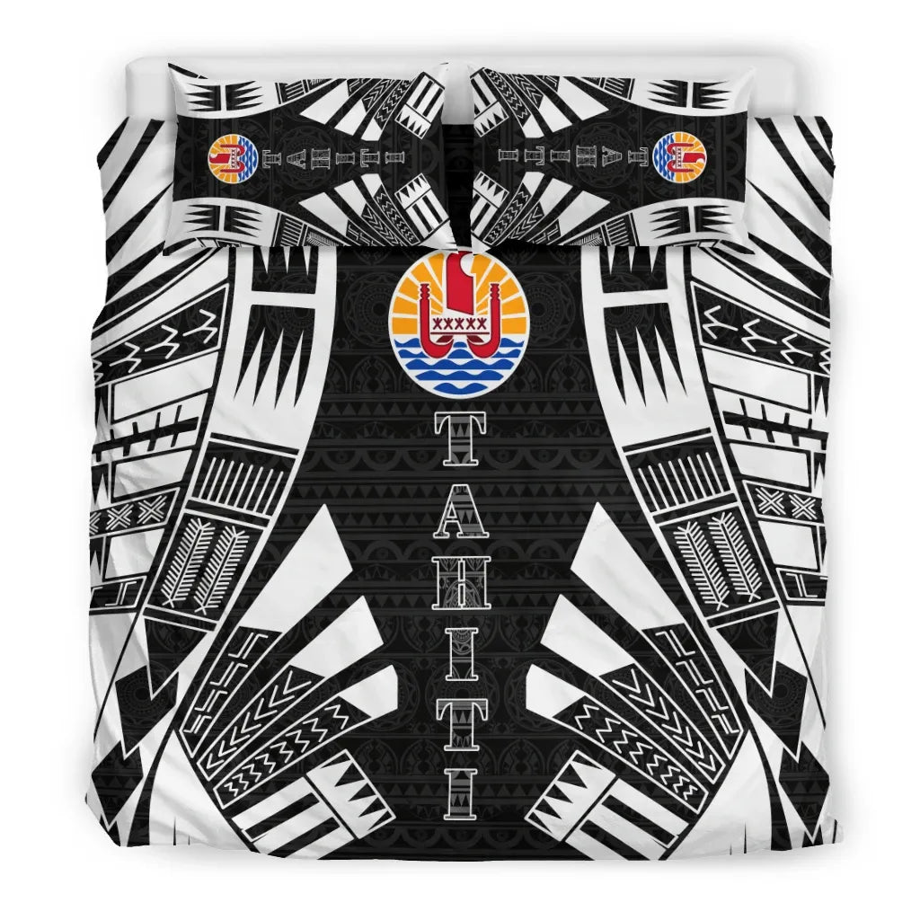 Tahiti Duvet Cover Set - Polynesian Tattoo