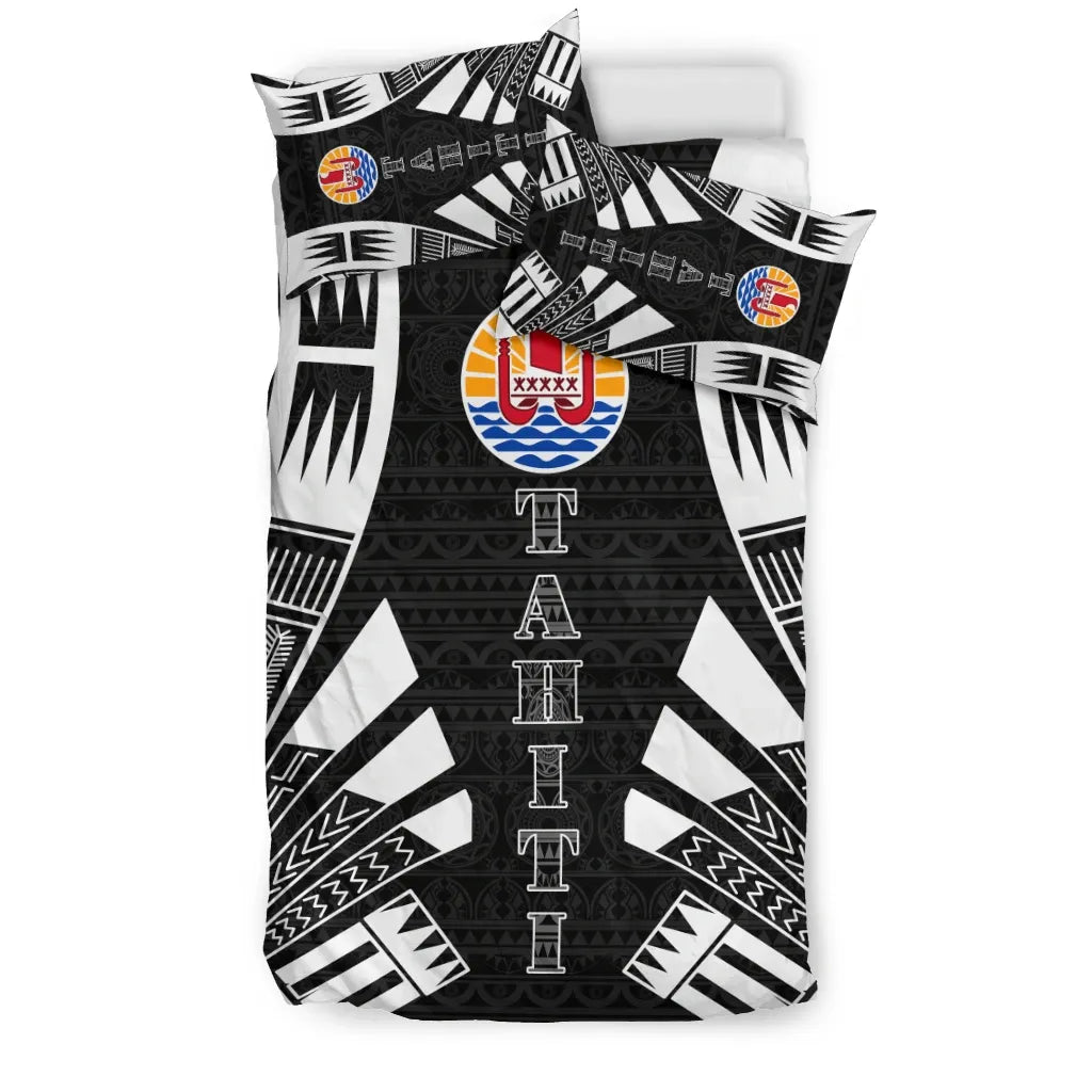 Tahiti Duvet Cover Set - Polynesian Tattoo