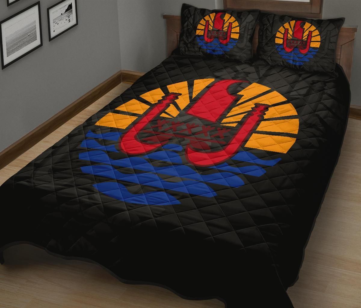 Tahiti Polynesian Quilt Bed Set