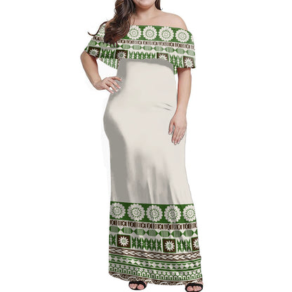 Fiji Combo Dress And Shirt Tapa Pattern