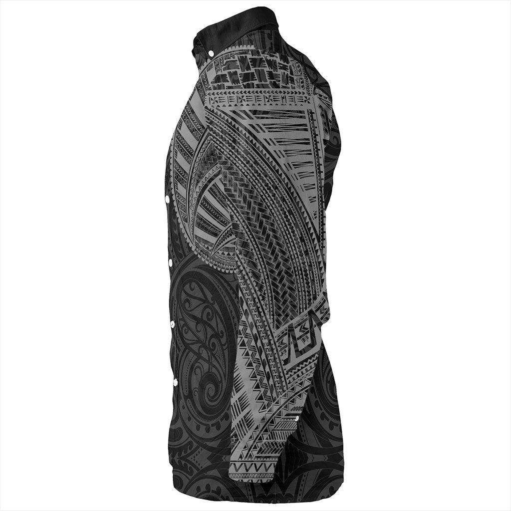 Samoa Long Sleeve Shirt Tribal Tattoo Chest Design