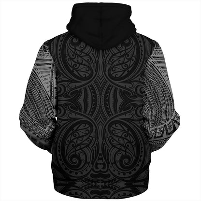 Samoa Sherpa Hoodie Tribal Tattoo Chest Design