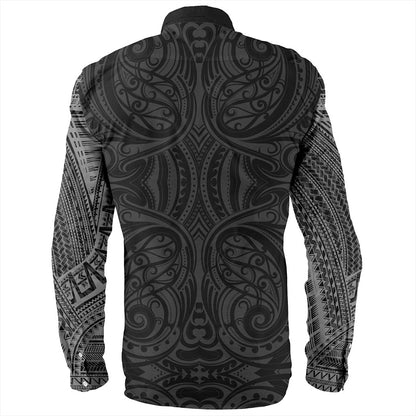 Samoa Long Sleeve Shirt Tribal Tattoo Chest Design