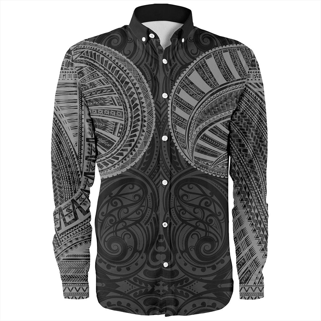 Samoa Long Sleeve Shirt Tribal Tattoo Chest Design