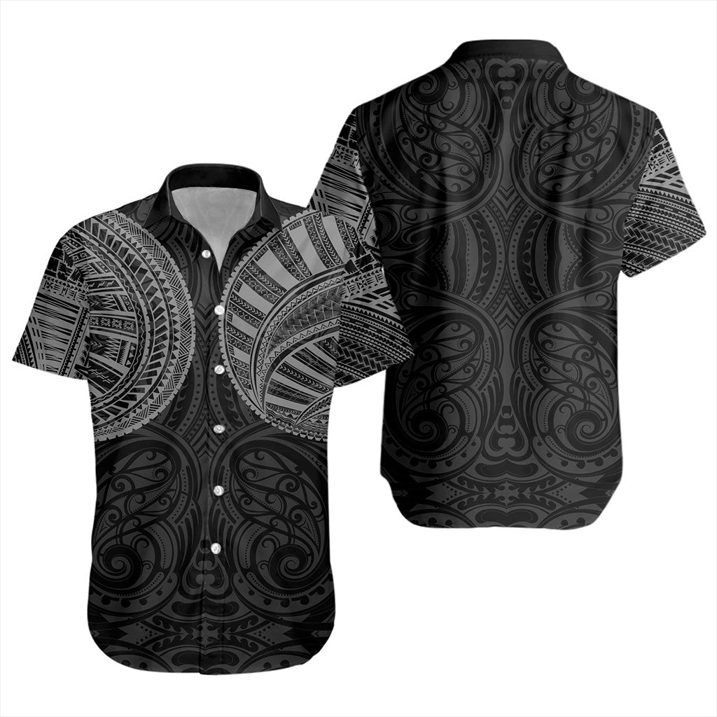 Samoa Short Sleeve Shirt Tribal Tattoo Chest Design