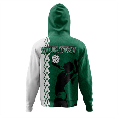 Hawaii Hoodie Custom Women Volleyball Polynesia Tattoo