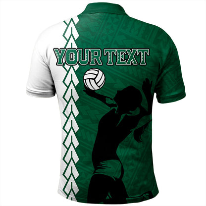 Hawaii Polo Shirt Custom Women Volleyball Polynesia Tattoo