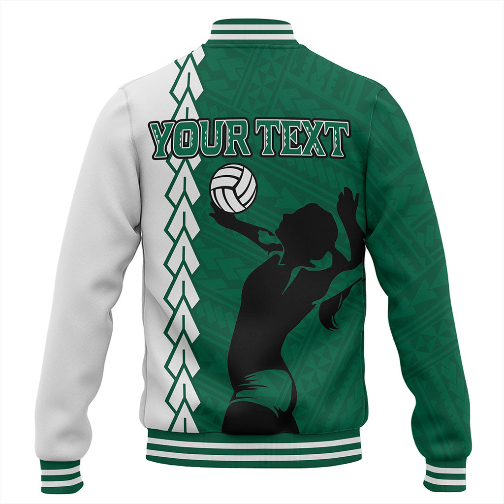 Hawaii Baseball Jacket Custom Women Volleyball Polynesia Tattoo